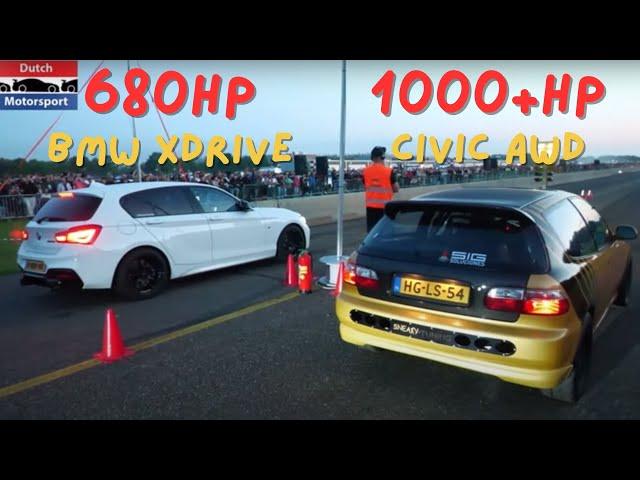 680Hp M140i Xdrive vs 1000+Hp AWD Civic!