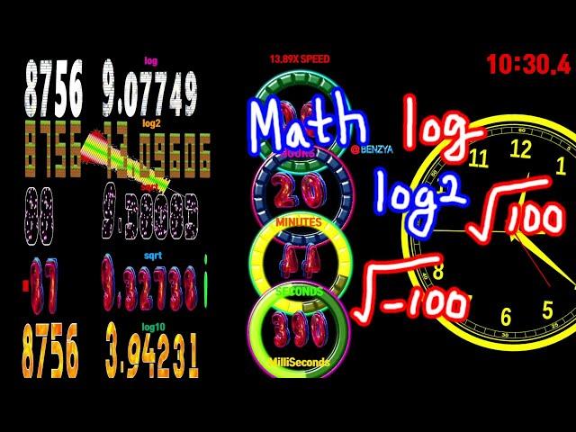 Math 13.888888888888886x speed 02 hours 46 minutes 40 seconds  countdown timer  alarm