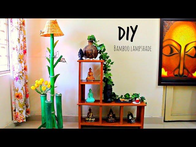 How to make floor lamp using bamboo I  DIY home decor