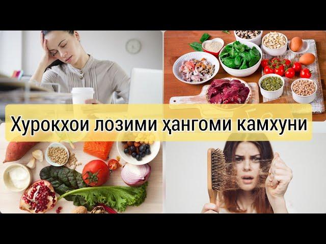 Камхунӣ.  Аз кадом махсулотхо истифода бурдан даркор?