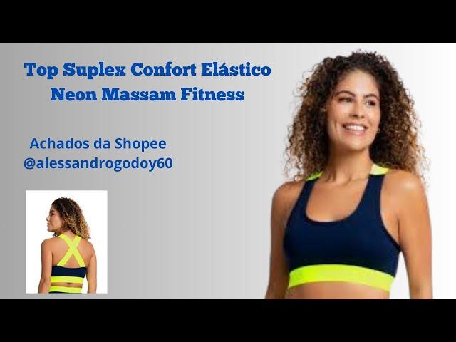 Top Suplex Confort Elástico Neon Massam Fitness