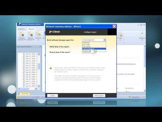 Tracking software changes on network PCs with Network Inventory Advisor