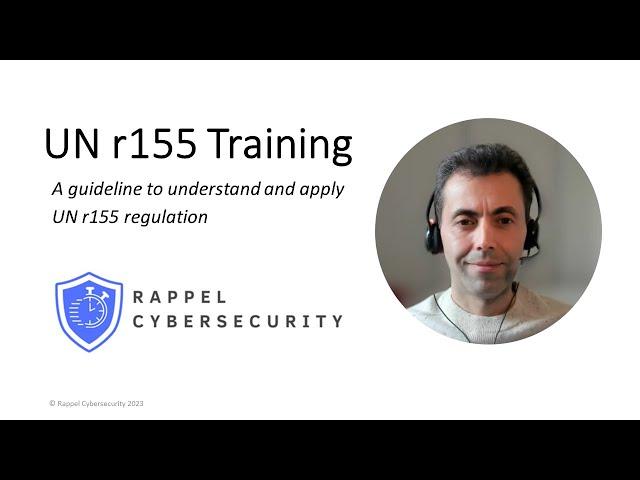 UN r155 Training - Rappel Cybersecurity