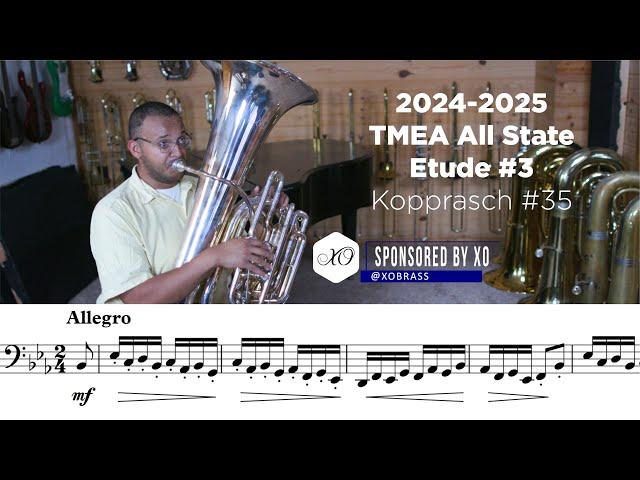 2024-2025 TMEA Tuba Etude #3 Allegro Kopprasch #35 [SPONSORED BY XO]