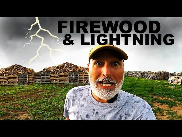 ALMOST HIT BY LIGHTNING SPLITTING FIREWOOD TODAY!