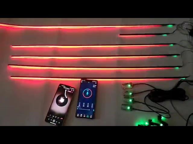 18 in 1 wireless LED Atmosphere Lights for Car Interior Ambient Lamp