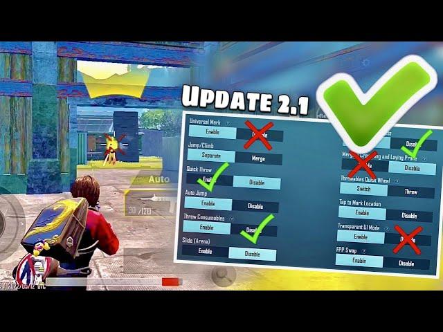 Best Settings & Sensitivity to Improve Headshots and Hip-Fire New Update 2.1  | PUBG MOBILE / BGMI