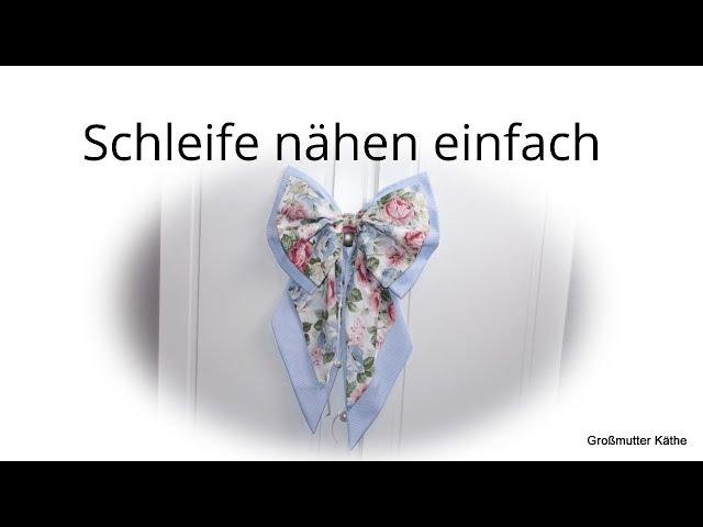 Doppel Schleife nähen aus 4 Stoffrechtecken , schnell und einfach , nähen für Anfänger