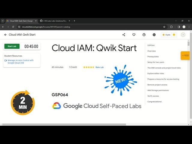 Cloud IAM Qwik Start || GSP064 || Solution [NEW]