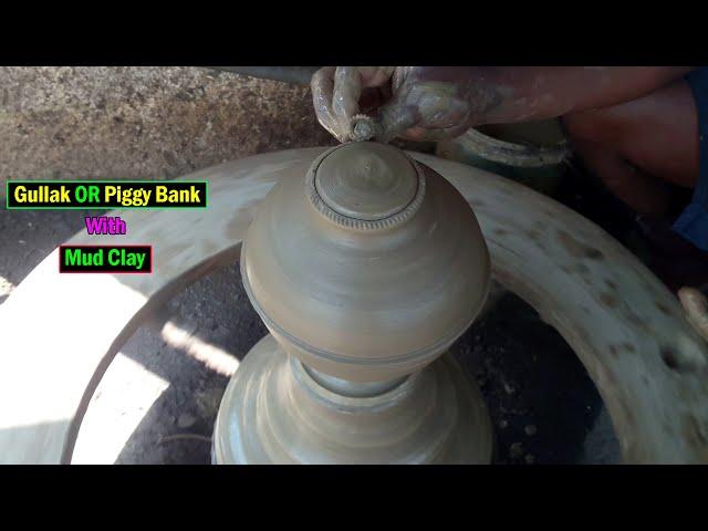 How To Make Mud Piggy Bank || Clay Gullak Making || Mud Clay Money Bank