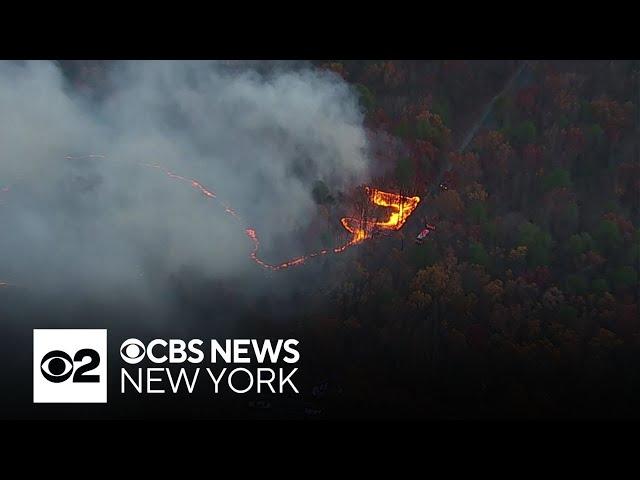 Crews battling wildfire in Ocean County, New Jersey