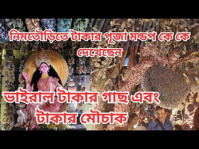 ভাইরাল 2 কোটি টাকা নোটের প্যান্ডেল/ Nimtouri laxmi pujo // viral pandel // গাছে টাকার মৌচাক