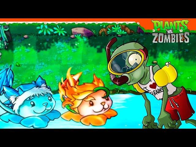  НОВОЕ РАСТЕНИЕ КОТ КАМЫШ ЛЕДЯНОЙ И ОГНЕННЫЙ ФЬЮЖН  Plants vs Zombies Fusion Растения против зомби