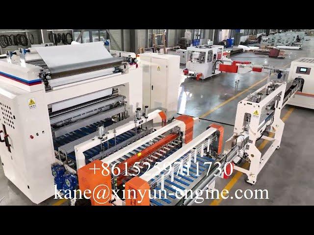 High speed facial tissue paper make fold pack machine production line