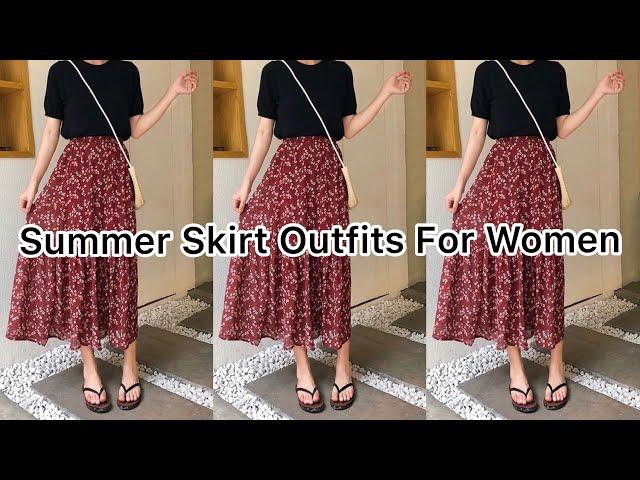 Top 45 Summer Skirt Outfits For Women || Summer LookBook ||  the Dressify Diary