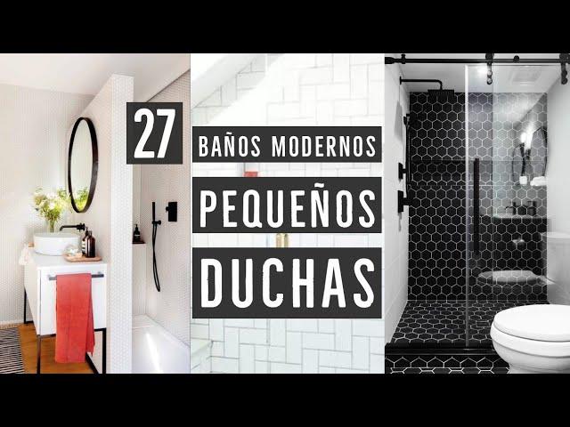 27 BAÑOS PEQUEÑOS MODERNOS CON DUCHA 2022 | DISEÑOS DE DUCHAS MODERNAS Y AZULEJOS TENDENCIAS E IDEAS