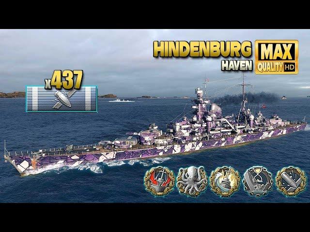 Cruiser Hindenburg on map Haven - World of Warships