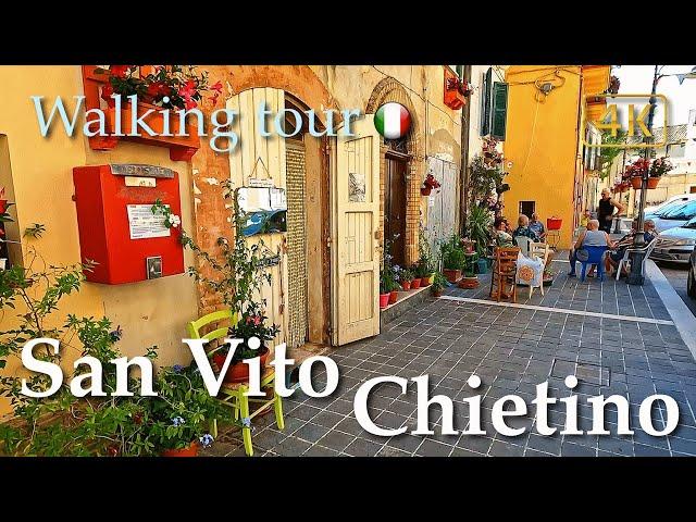 San Vito Chietino (Abruzzo), Italy【Walking Tour】History in Subtitles - 4K