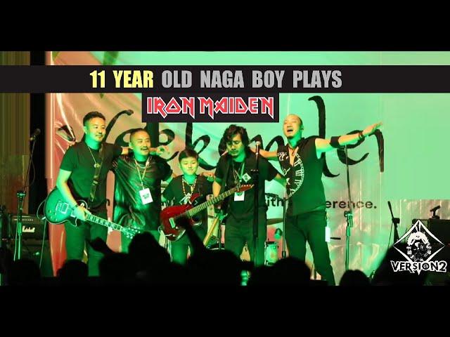 11 year old boy performs IRON MAIDEN's The Trooper with @version2nagaland815 @ironmaiden