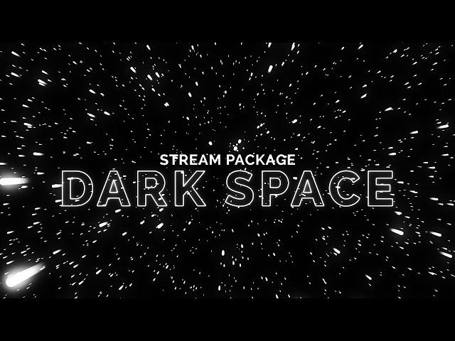 Dark Space Twitch Overlay Package | Black & White Themed | Animated Stream Pack