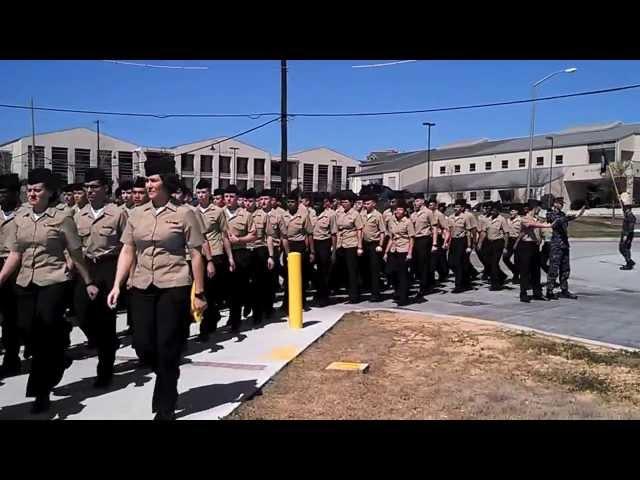 METC marching to the Chow Hall