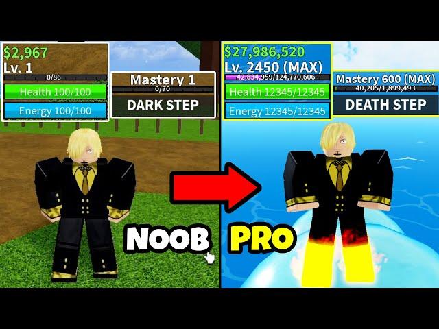 Beating Blox Fruits as Sanji! Lvl 1 to Max Lvl Noob to Pro in Blox Fruits