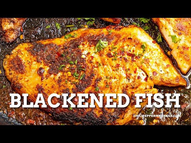 Blackened Fish Recipe (Spicy Fish Dinner! Works with Any Type of Fish)