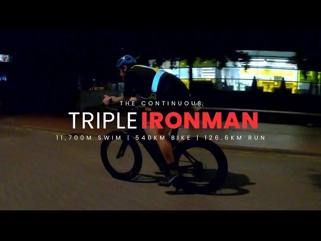 The Continuous Triple Ironman Triathlon - 7.2 Mile Swim | 336 Mile Bike | 72 Mile Run - 72.5 Hours