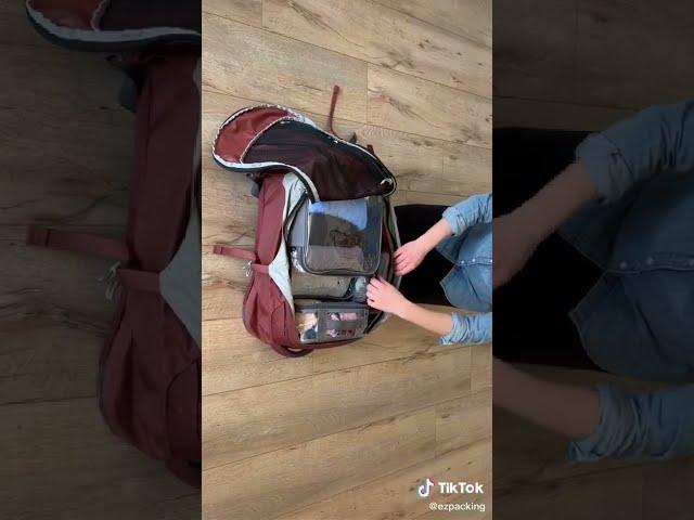 Beginner's guide to EzPacking travel accessories  | Clear Packing Cubes #shorts