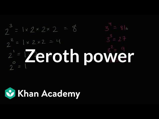 The zeroth power | Arithmetic operations | 6th grade | Khan Academy