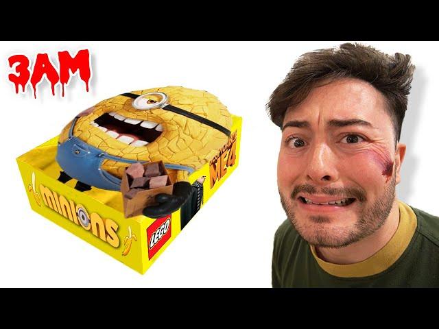 DO NOT UNBOX MYSTERY LEGO MINIONS BOX AT 3 AM!! (CURSED DESPICABLE ME 4 TOYS)