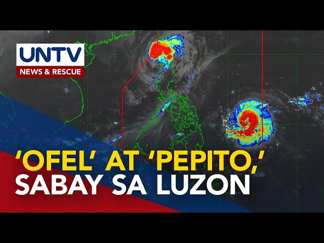 Bagyong Pepito, lalo pang lumalakas habang papalapit sa Bicol; Bagyong Ofel, humihina na