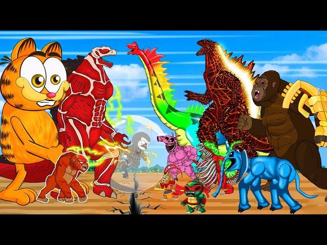 GODZILLA BATHTUB in MUD: KONG, MECHADINOSAUR, DOGDAY NOT a MONSTER (Cartoon Animation) Weakest Bloop