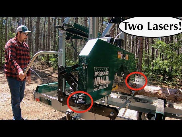 You Haven't Seen This on a Sawmill Before | Two Lasers Attached to 12v Battery