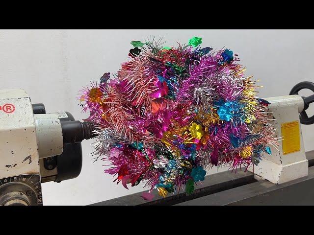 Amazing Woodturning Crazy - A Works Truly Different With Sparkling Glitter Threads Iridescent Colors