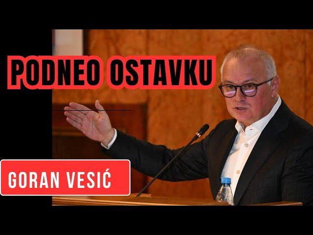 Uživo! Ne oseća krivicu, ali Goran Vesić će sutra ujutru zvanično podneti ostavku na mesto ministra!