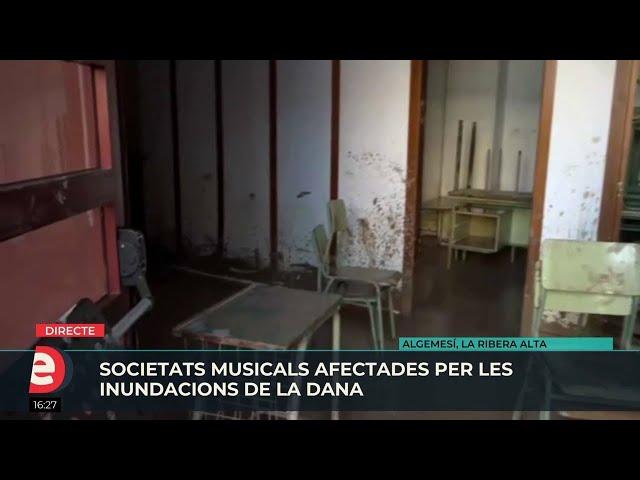 La situació de la Societat Musical d'Algemesí tras el pas de la DANA