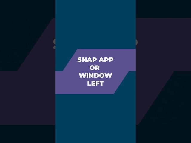 How to Snap app or window left in Windows 10 #windows #shortcuts #edtechquazi