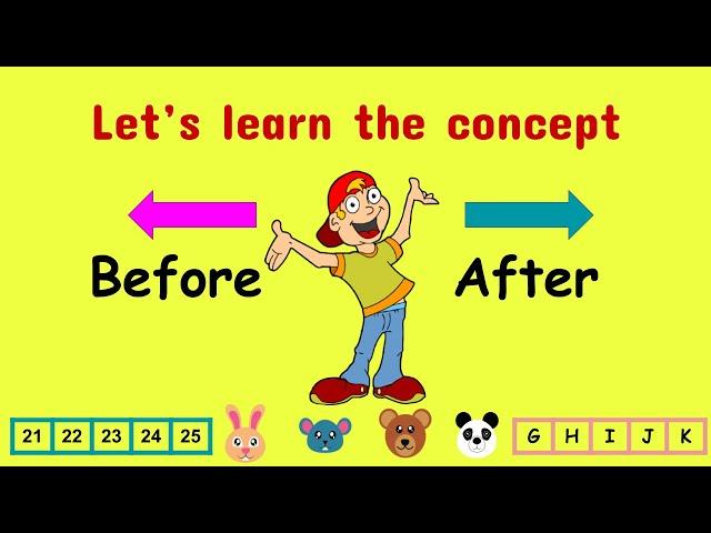 Before After Concept | Numbers / Days of the week / Pictures | How to teach ?