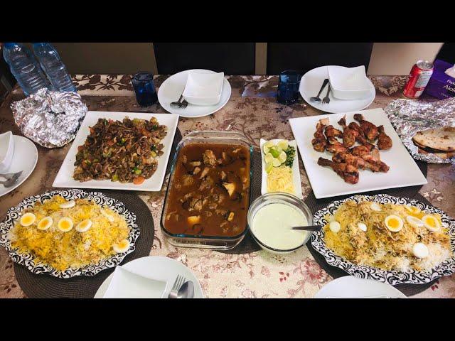 Lunch Dawat in My Brother-in-Law And Family#Mutton Biryani#Beef Tikka Boti#Pakistani Desi Mom Vlogs