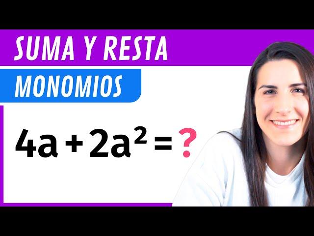 SUMA y RESTA de MONOMIOS  Operaciones con Monomios