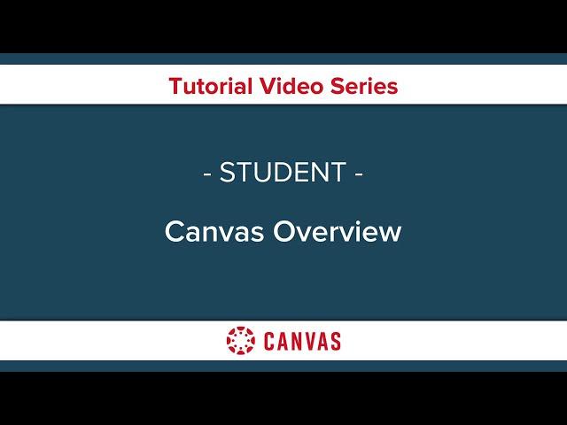 CANVAS- Overview for Students