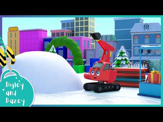 Winter Is Here ️  ️   | Digley and Dazey | Kids Construction Truck Cartoons