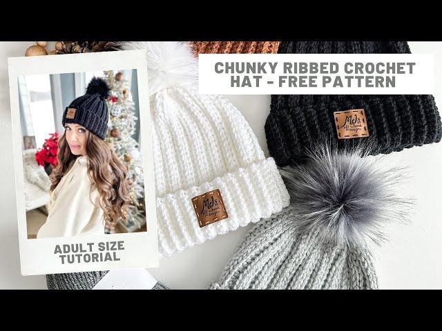 Chunky Ribbed Crochet Hat Pattern