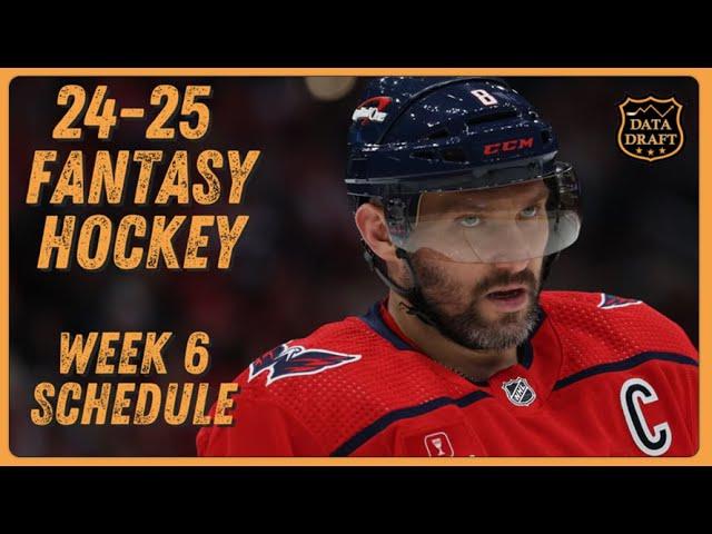 24-25 Fantasy Hockey Week 6 Schedule