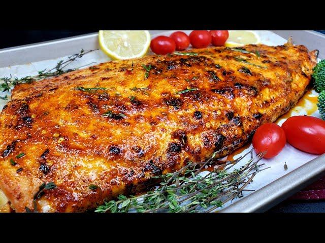 Tastiest Oven Baked Salmon | How to make Oven Baked Salmon Crispy