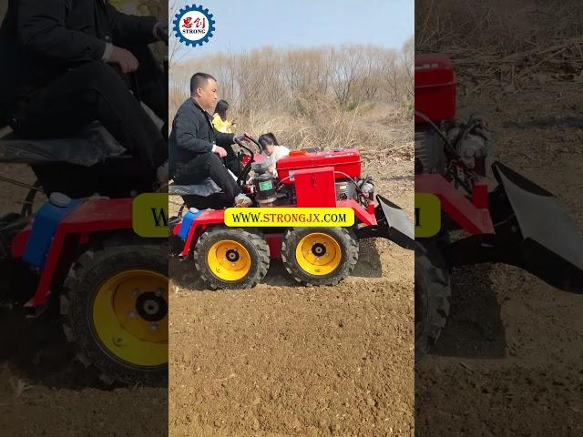 Mini Tractor with Rotary Cultivator Engineered for Small Scale Farms #minicultivator #minirotavator