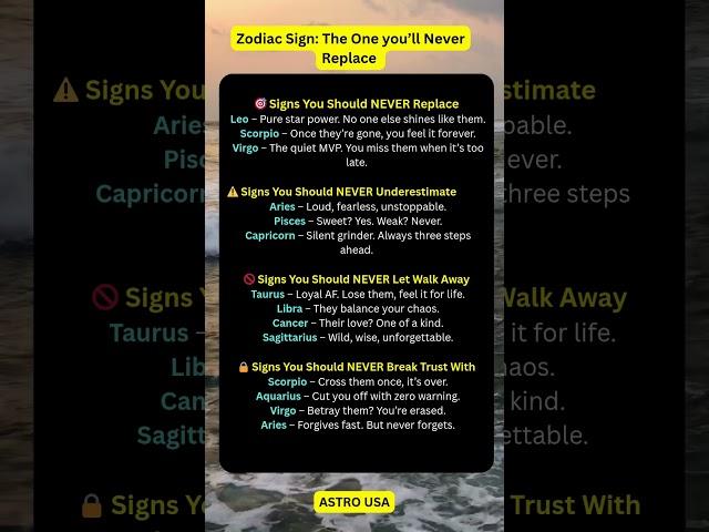 Zodiac Sign: The One you’ll Never Replace #zodiac #zodiacsigns #astrology #astrologysigns #shorts