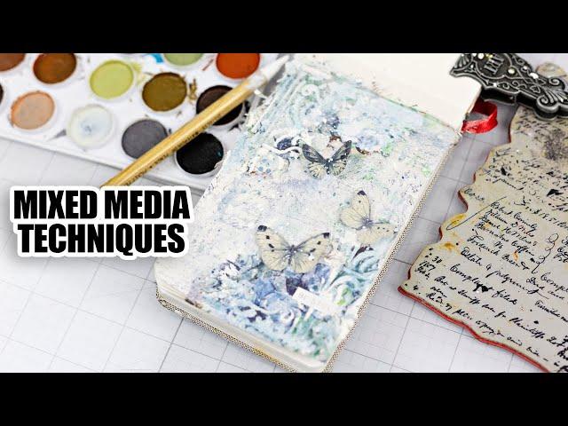 Overcome the Blank Page! Mixed Media Art Journaling Process