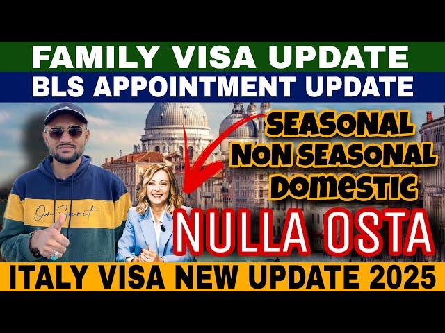 Italy visa new update 2025|Italy agriculture work visa|Italy family visa|#saleemrazavlogs